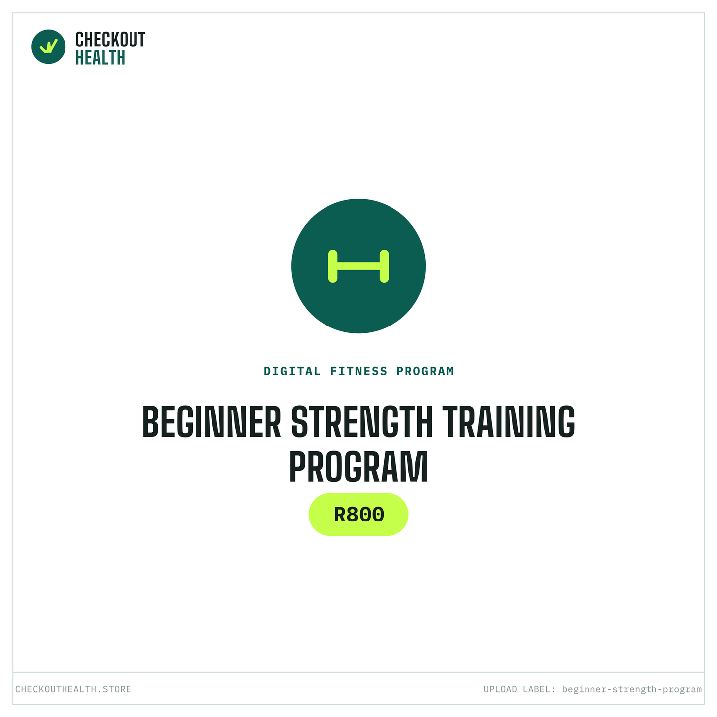 Beginner Strength Training Program (Digital)