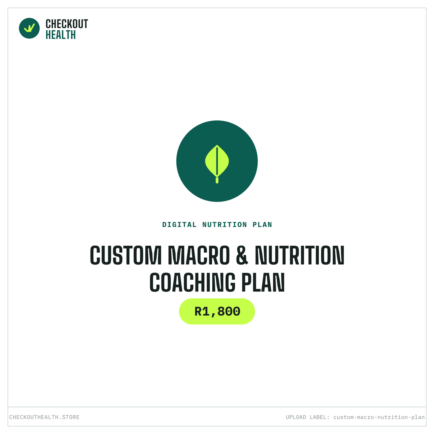 Custom Macro & Nutrition Coaching Plan (Digital)
