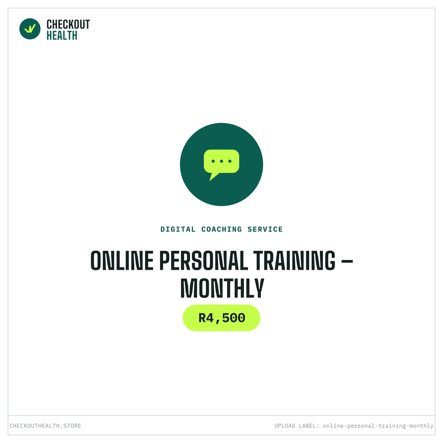 Online Personal Training Coaching (Digital)